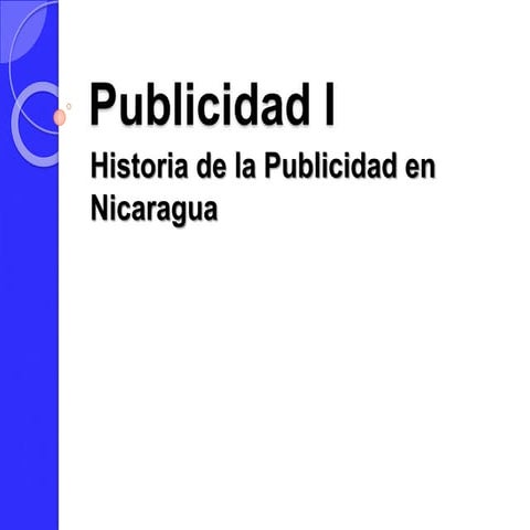Historia de la publicidad en  nicaragua
