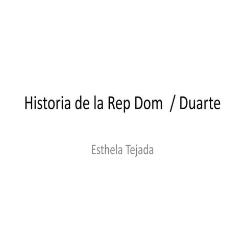 Historia de la rep dom