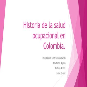 Historia de la salud ocupacional en colombia