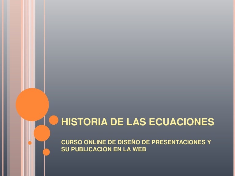 Historia de las ecuaciones