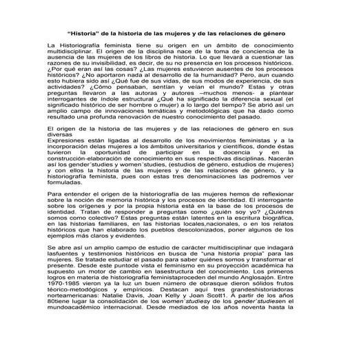 Historia de las mujeres