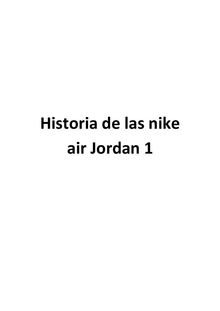 nike air jordan 1 historia