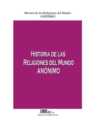 Historia de las Religiones del Mundo