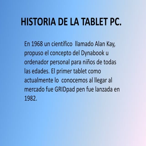 Historia de la tablet pc | PPTX