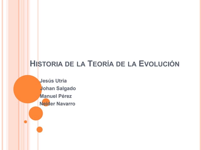 Historia de la teoría de la evolución