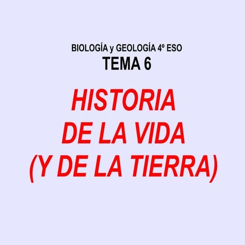 4ºESO: Historia de la tierra