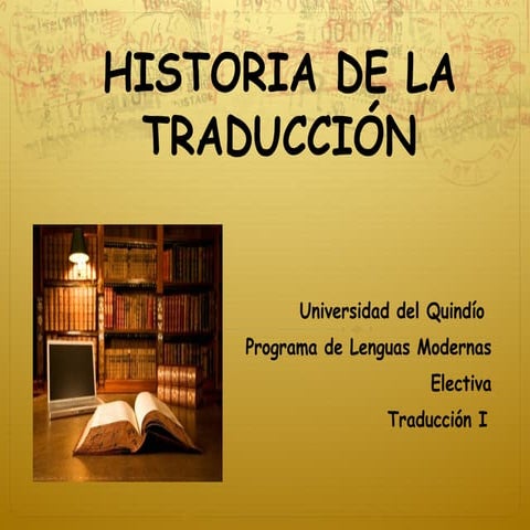 Historia de la traducción