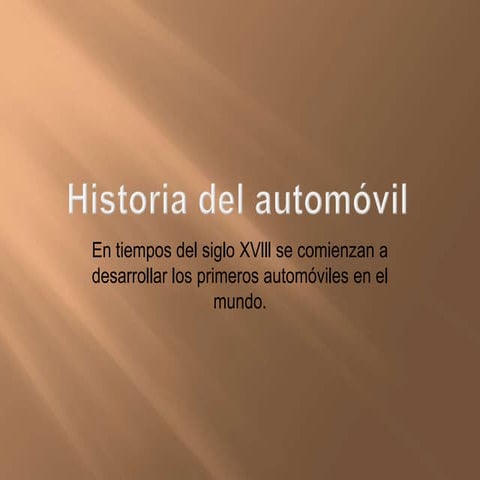 Historia del automóvil