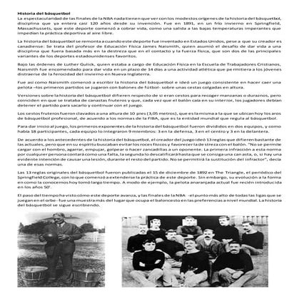 Historia del básquetbol
