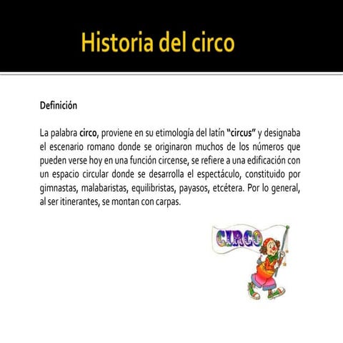 Historia del circo
