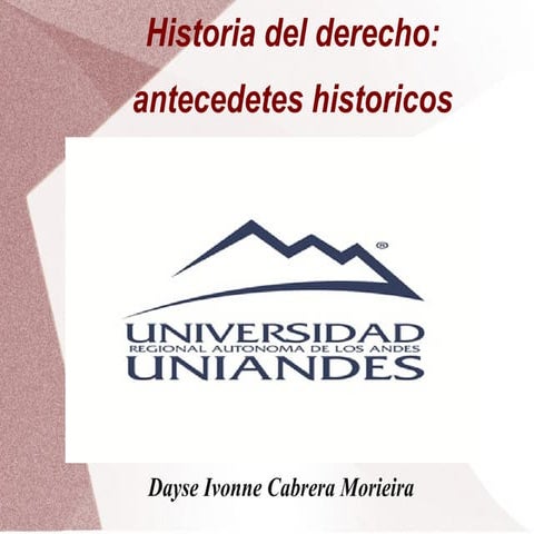 Historia del derecho- Dayse Cabrera