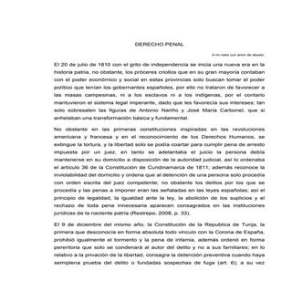 Historia del derecho penal colombiano.