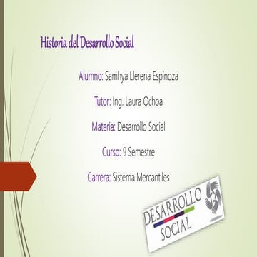 Historia del desarrollo social