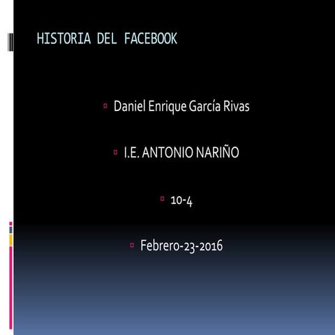 Historia del facebook | PPTX
