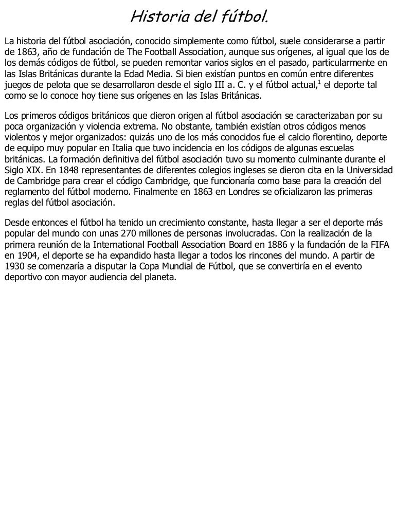Historia Del FúTbol