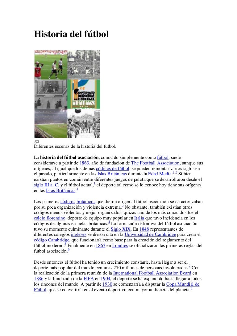 Historia del fútbol