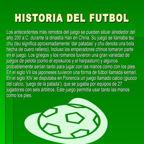 Historia y origen del fútbol