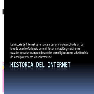 Historia del internet