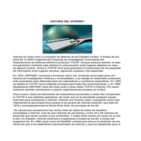 Historia del internet