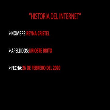 Historia del internet