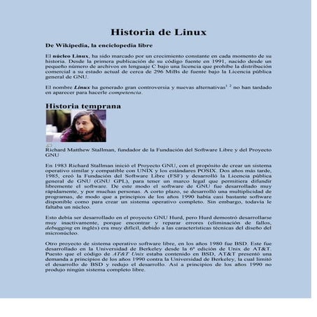 Historia De Linux