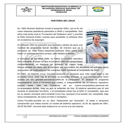 Historia de linux | ODP