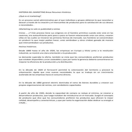 Historia del marketing