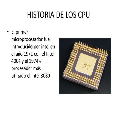 Historia de los cpu