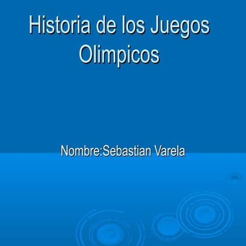 Historia de los juegos olimpicos