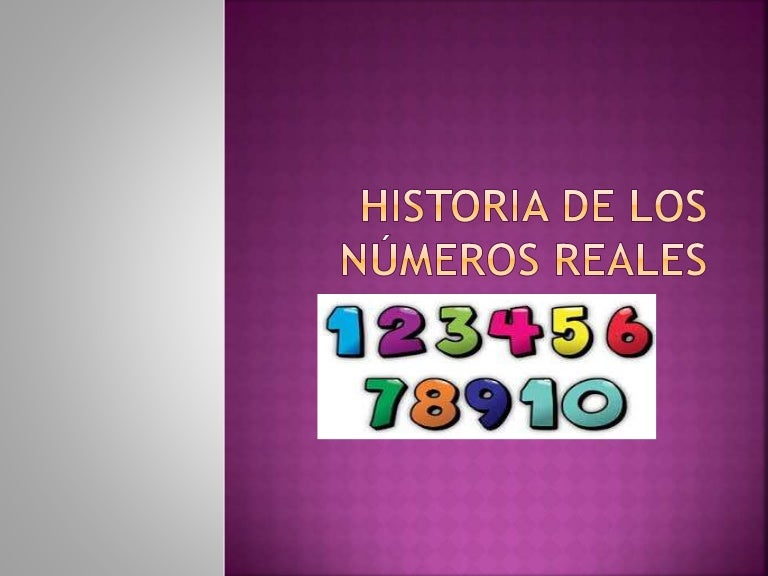 Historia de los números reales