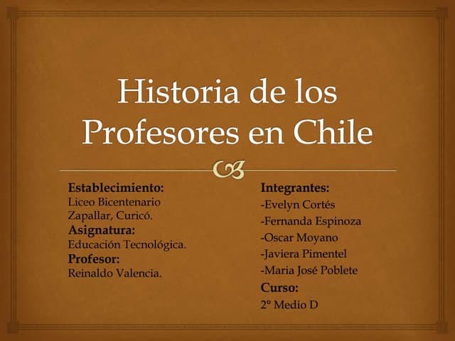 Historia de los profesores en Chile