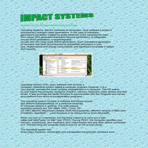 Historia de los sistemas operativos antiguos