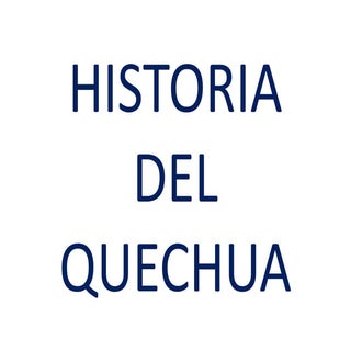 Historia del quechua