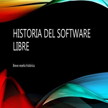 Historia del software libre