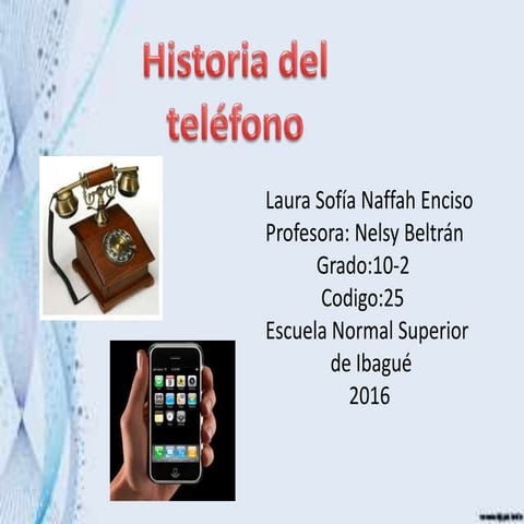 Historia del telefono