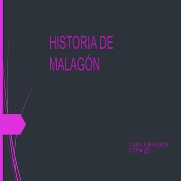 Historia de malagón