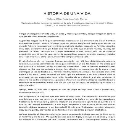 Historia de una vida