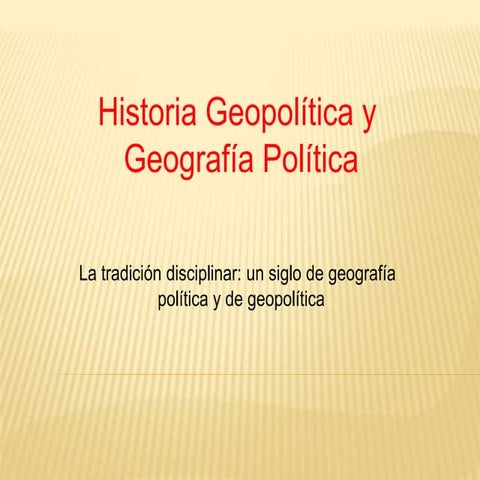 Historia geopolitica