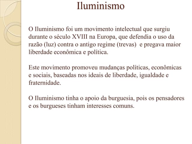 Historia Iluminismo 8ano
