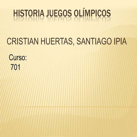 Historia juegos olímpicos