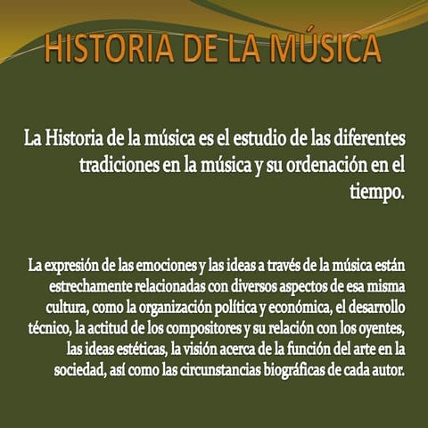 La historia de la musica | PPT