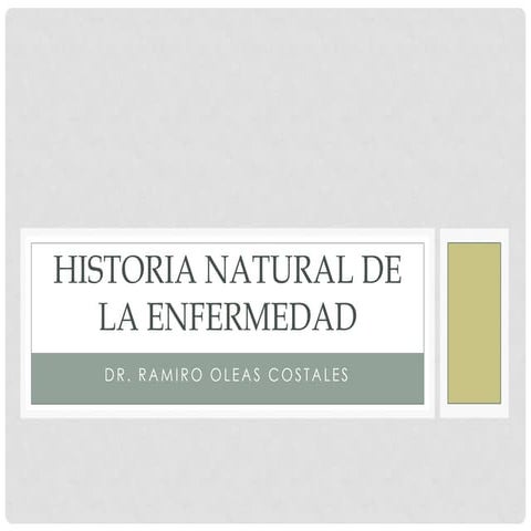 Historia natural de la enfermedad