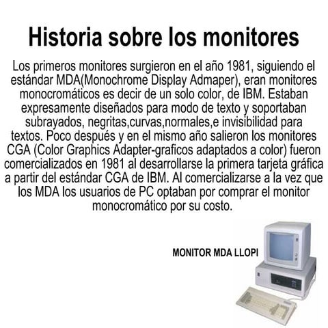 Historia sobre los monitores