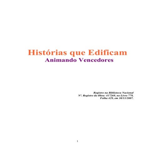 Historias que edificam   animando vencedores