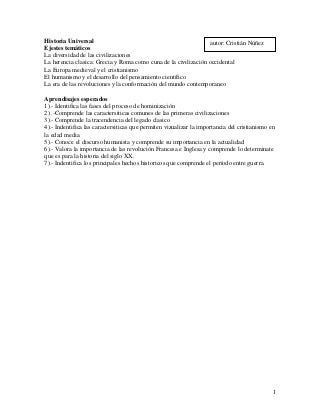 Historia universal civilizaciones mundo contemporaneo en curso psu de preparacion para la universidad