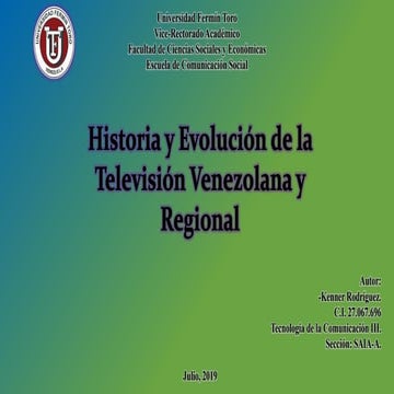 Historia y evolución de la televisión (Venezuela/Lara)
