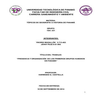 Primeros Pobladores del Istmo de Pa...