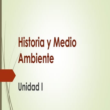 Historia y medio ambiente