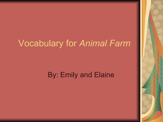 Animal Farm Characters | PPT