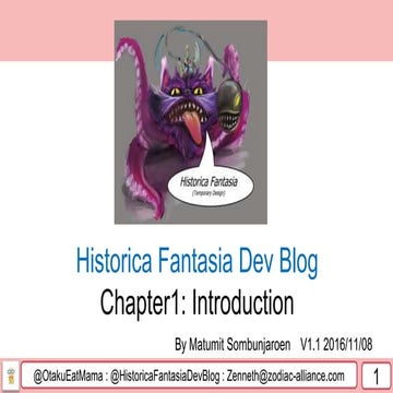Historica Fantasia, Development Blog 01 Introduction